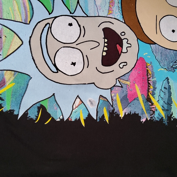 Rick and Morty Men's Graphic T-Shirt Tee Shirt Black XL - Picture 3 of 5